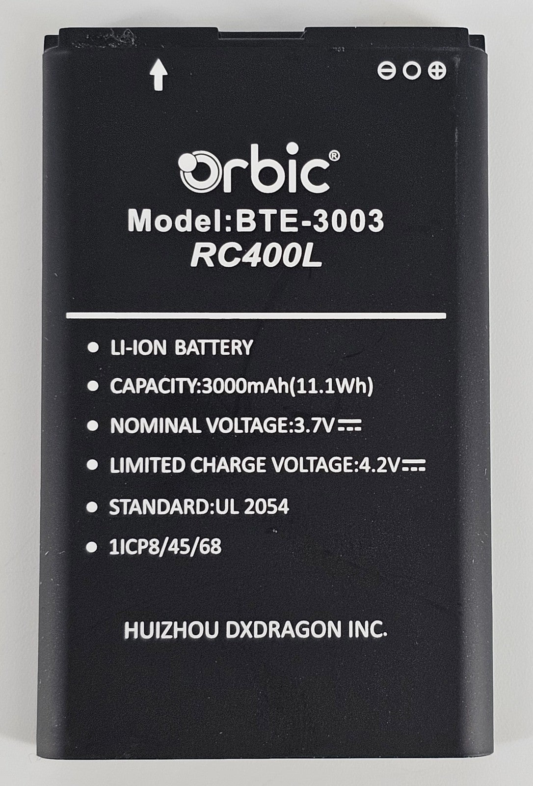 Orbic RC400L batteries. Model BTE-3003