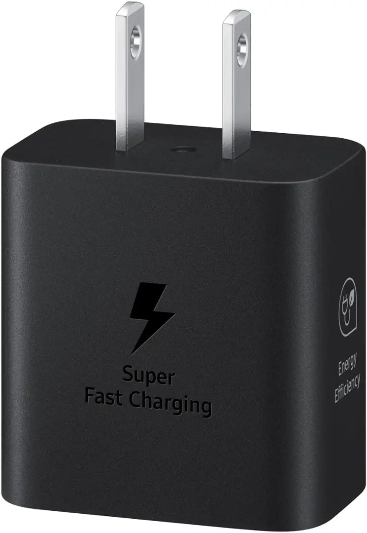 Samsung - 25W Super Fast Charging Wall Charger with USB-C Cable - Black
