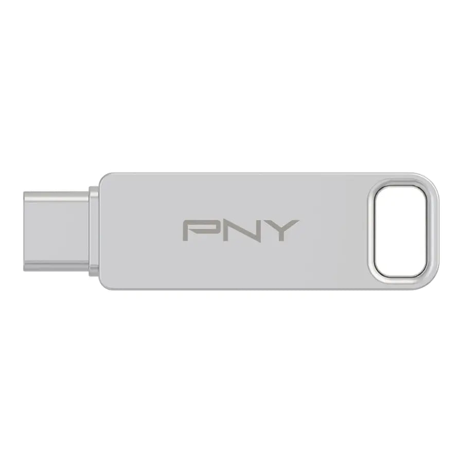 PNY - 128GB DUO LINK USB 3.2 Type-C Dual Flash Drive - Silver